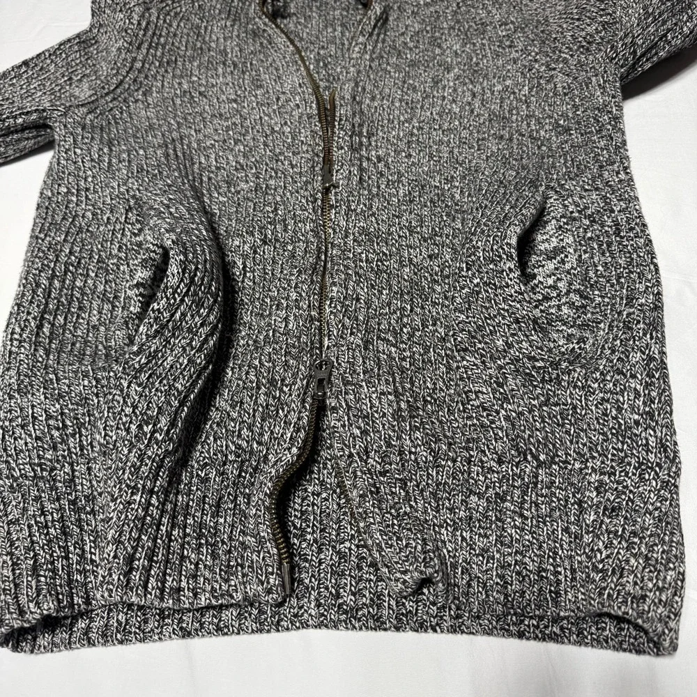 Banana Republic Factory Tweed Cardigan Jacket‎ Full Dbl Zip Wool Blend Small